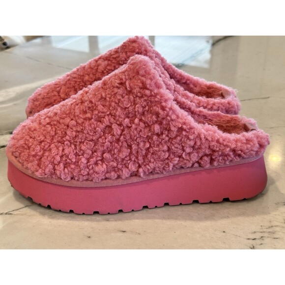 Pink Lily Women's Pink Platform Sherpa Slippers/Mules US 9 - Picture 3 of 6